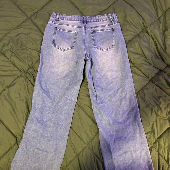 Y2K blue and white jeans - Picture 2 of 2